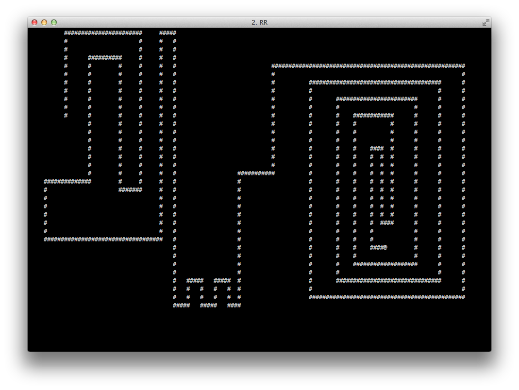 Main character traces on the screen