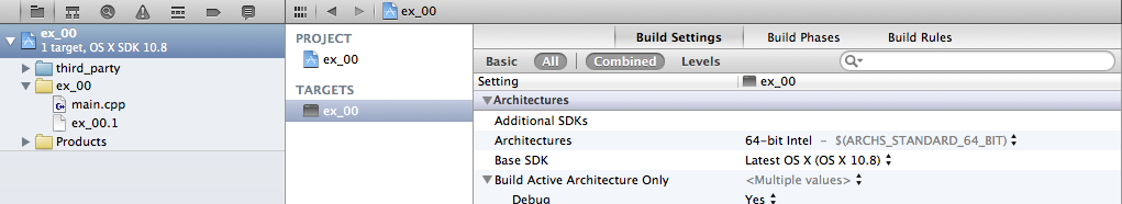 Xcode OpenGL setup 5