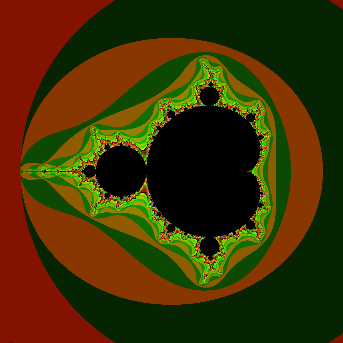 Mandelbrot set full size color band effect