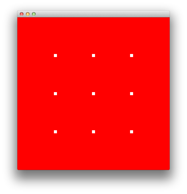 OpenGL white points on a red background